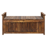 Hoxton Room 2 Seater Everdeen Fir Wood Outdoor Storage Bench