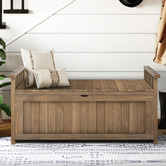 Hoxton Room 2 Seater Everdeen Fir Wood Outdoor Storage Bench