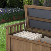 Hoxton Room 2 Seater Everdeen Fir Wood Outdoor Storage Bench