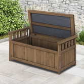 Hoxton Room 2 Seater Everdeen Fir Wood Outdoor Storage Bench