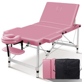 Hoxton Room Pink Carson 85cm Faux Leather 3 Fold Massage Table