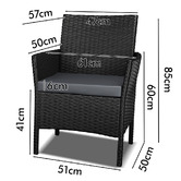 Hoxton Room 2 Seater Chandon Outdoor Armchair &amp; Table Set