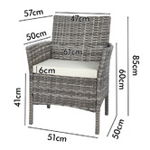 Hoxton Room 2 Seater Chandon Outdoor Armchair &amp; Table Set
