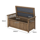 Hoxton Room 2 Seater Everdeen Fir Wood Outdoor Storage Bench