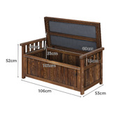 Hoxton Room 2 Seater Everdeen Fir Wood Outdoor Storage Bench
