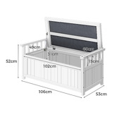 Hoxton Room 2 Seater Everdeen Fir Wood Outdoor Storage Bench