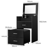 Hoxton Room 2 Piece Ximena Dressing Table &amp; Stool Set