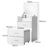 Hoxton Room 2 Piece Ximena Dressing Table &amp; Stool Set