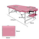 Hoxton Room Carson 75cm Faux Leather 2 Fold Lift Up Massage Table