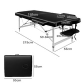 Hoxton Room Carson 55cm Faux Leather 2 Fold Lift Up Massage Table