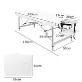 Hoxton Room Carson 55cm Faux Leather 2 Fold Lift Up Massage Table