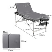Hoxton Room Carson Faux Leather 3 Fold Massage Table
