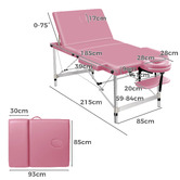 Hoxton Room 3 Fold Noor Faux Leather Massage Table