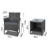Hoxton Room 2 Seater Matteo Outdoor Armchair &amp; Table Set