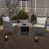 Hoxton Room 2 Seater Matteo Outdoor Armchair &amp; Table Set