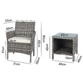 Hoxton Room 2 Seater Matteo Outdoor Armchair &amp; Table Set