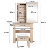 Hoxton Room 2 Piece Clementine Dressing Table &amp; Stool Set