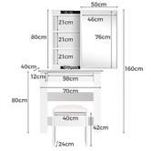 Hoxton Room 2 Piece Clementine Dressing Table &amp; Stool Set
