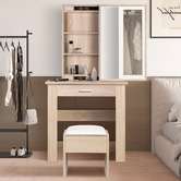 Hoxton Room 2 Piece Clementine Dressing Table &amp; Stool Set
