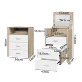 Hoxton Room 2 Piece Ximena Dressing Table &amp; Stool Set