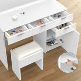 Hoxton Room 2 Piece Zeta Dressing Table &amp; Stool Set