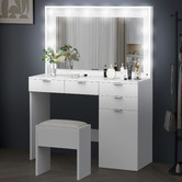 Hoxton Room 2 Piece Zeta Dressing Table &amp; Stool Set