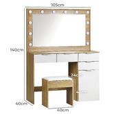 Hoxton Room 2 Piece Zeta Dressing Table &amp; Stool Set