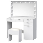Hoxton Room 2 Piece Zeta Dressing Table &amp; Stool Set