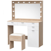 Hoxton Room 2 Piece Zeta Dressing Table &amp; Stool Set