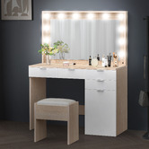 Hoxton Room 2 Piece Zeta Dressing Table &amp; Stool Set