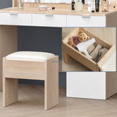 Hoxton Room 2 Piece Zeta Dressing Table &amp; Stool Set
