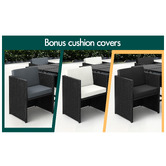 Hoxton Room 10 Seater Evander Outdoor Dining Table &amp; Chair Set