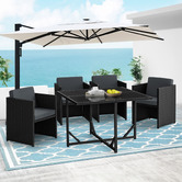 Hoxton Room 4 Seater Evander Outdoor Dining Table &amp; Chair Set