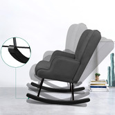 Hoxton Room Collin Velvet Rocking Chair