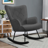 Hoxton Room Collin Velvet Rocking Chair
