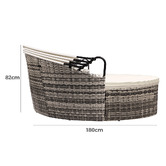 Hoxton Room Rill PE Wicker Outdoor Daybed