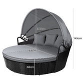 Hoxton Room Rill PE Wicker Outdoor Daybed