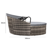 Hoxton Room Rill PE Wicker Outdoor Daybed