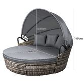 Hoxton Room Rill PE Wicker Outdoor Daybed