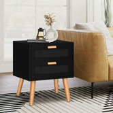 Hoxton Room Valentin 2 Drawer Rattan Bedside Table