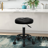 Hoxton Room Zora Faux Leather Office/Salon Stool