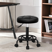 Hoxton Room Zora Faux Leather Office/Salon Stool