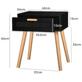 Hoxton Room Valentin 1 Drawer Bedside Table