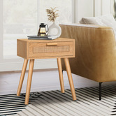 Hoxton Room Valentin 1 Drawer Rattan Bedside Table