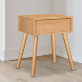 Hoxton Room Valentin 1 Drawer Rattan Bedside Table