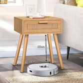 Hoxton Room Valentin 1 Drawer Rattan Bedside Table