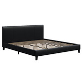 Hoxton Room Black Kyle Faux Leather Bed