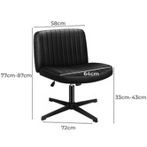 Hoxton Room Lucian PU Leather Office Chair &amp; Ottoman Set