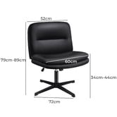 Hoxton Room Tegan PU Leather Office Chair &amp; Ottoman Set