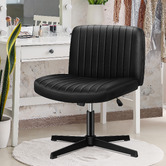 Hoxton Room Lucian PU Leather Office Chair &amp; Ottoman Set